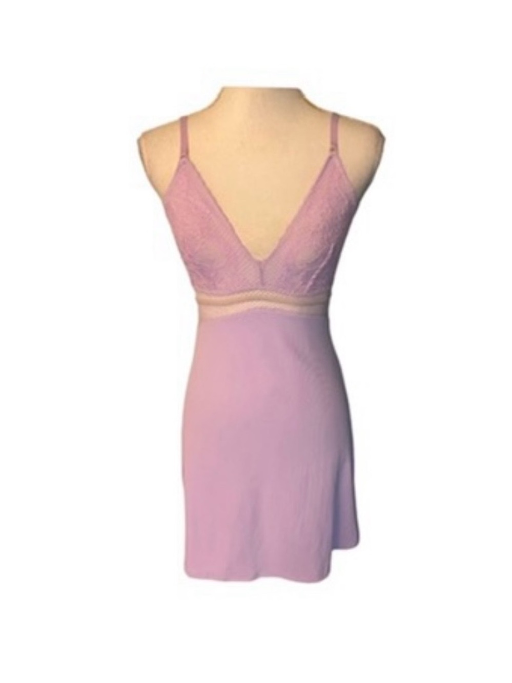Lavender Lace-Trim Chemise